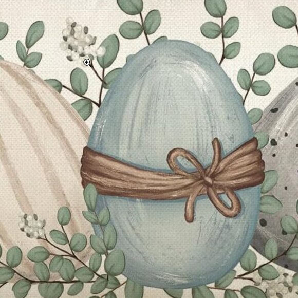 Easter Eggs Decorative Throw Pillow Cover Accent Case Farmhouse Spring Decor 2pc - Picture 6 of 7